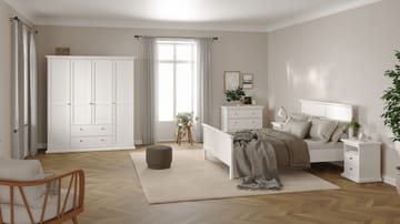 Paris Garderobe med 4 dører og 2 skuffer 181x61x201 cm - Oppbevaring - Klesoppbevaring - Garderober & garderobesystem - Garderobeskap & klesskap