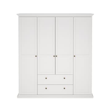 Paris Garderobe med 4 dører og 2 skuffer 181x61x201 cm - Oppbevaring - Klesoppbevaring - Garderober & garderobesystem - Garderobeskap & klesskap