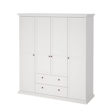 Paris Garderobe med 4 dører og 2 skuffer 181x61x201 cm - Oppbevaring - Klesoppbevaring - Garderober & garderobesystem - Garderobeskap & klesskap
