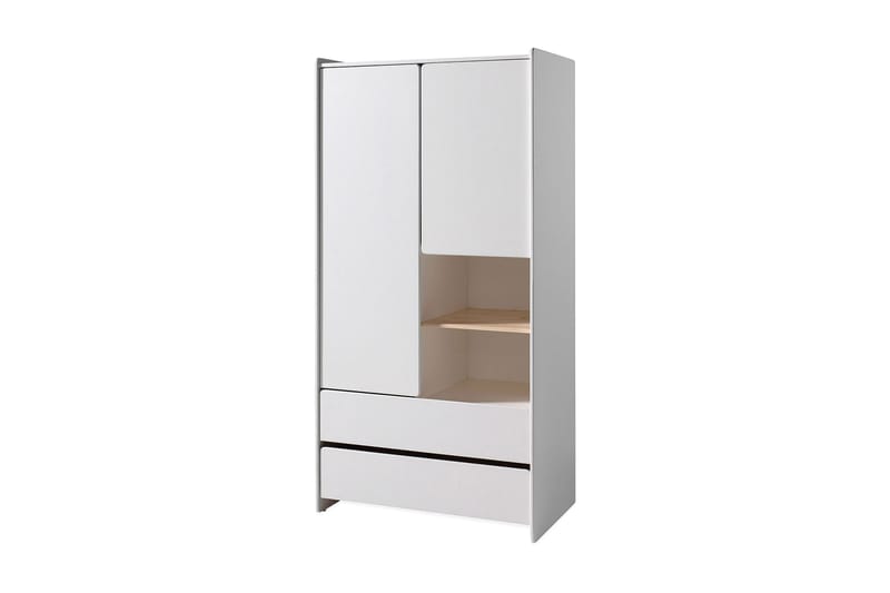 Penniman Garderobe 2 Dører - Hvit - Oppbevaring - Klesoppbevaring - Garderober & garderobesystem