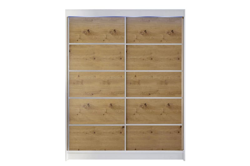 Pickering Garderobe 150x200 cm - Hvit/Brun - Oppbevaring - Klesoppbevaring - Garderober & garderobesystem