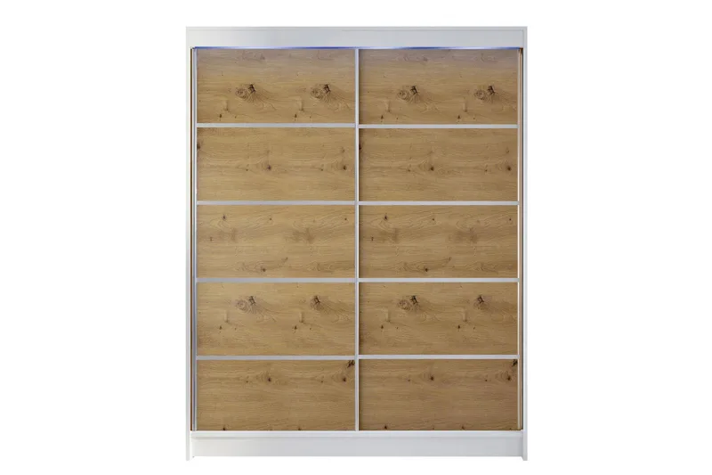 Pickering Garderobe 150x200 cm, Hvit/Brun