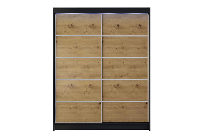 Pickering Garderobe 150x200 cm - Svart/Brun - Oppbevaring - Klesoppbevaring - Garderober & garderobesystem