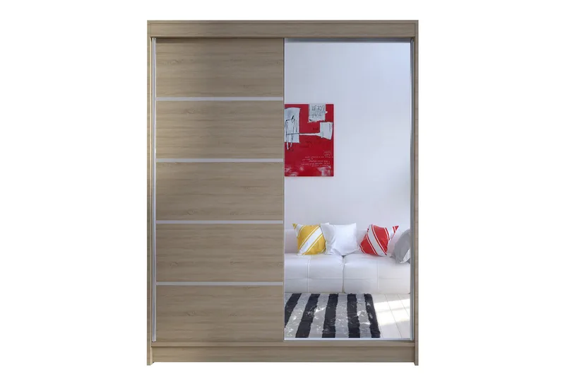 Pickering Garderobe med Speil 150x200 cm, Beige