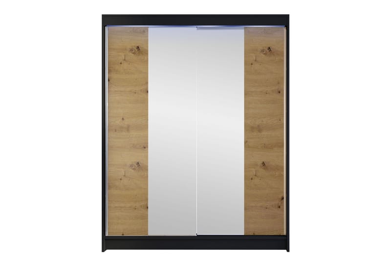 Pickering Garderobe Med Speil 150x200 cm - Brun - Oppbevaring - Klesoppbevaring - Garderober & garderobesystem