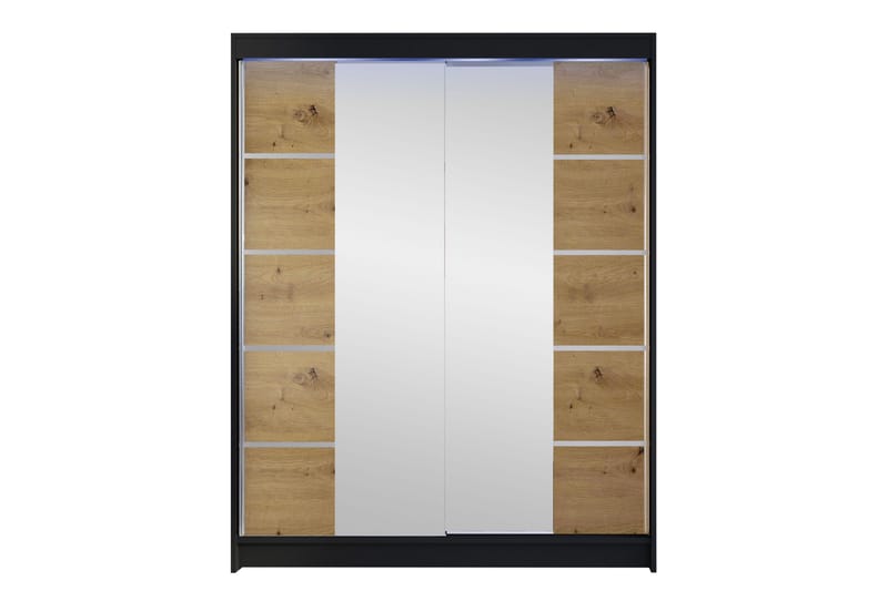 Pickering Garderobe Med Speil 150x200 cm - Grå - Oppbevaring - Klesoppbevaring - Garderober & garderobesystem