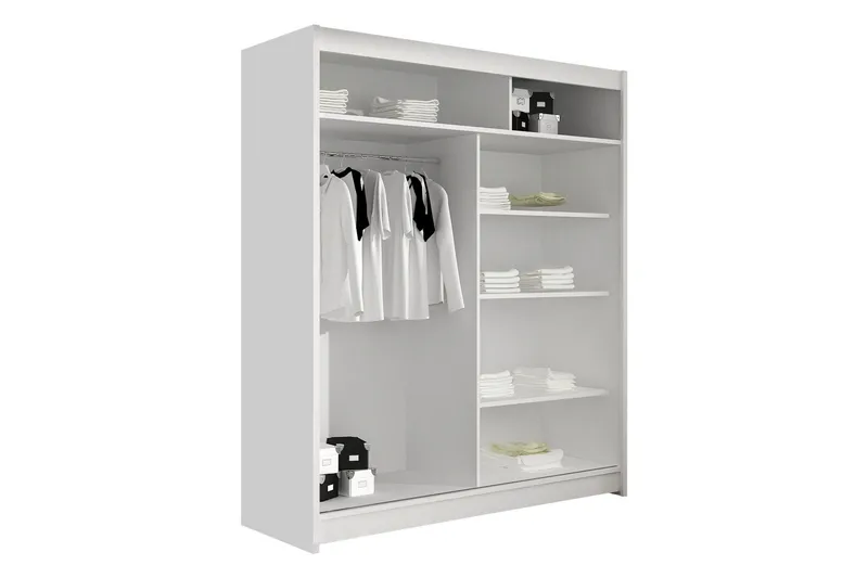 Pickering Garderobe Med Speil 150x200 cm - Grønn - Oppbevaring - Klesoppbevaring - Garderober & garderobesystem