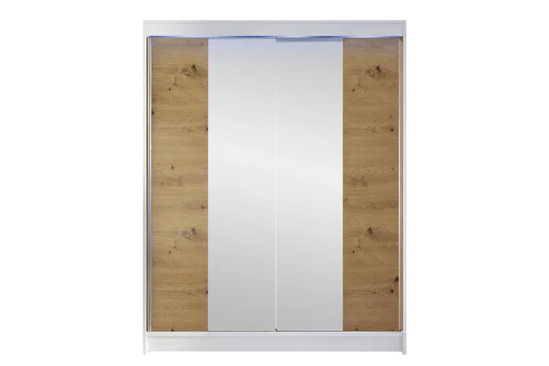 Pickering Garderobe Med Speil 150x200 cm - Svart - Oppbevaring - Klesoppbevaring - Garderober & garderobesystem