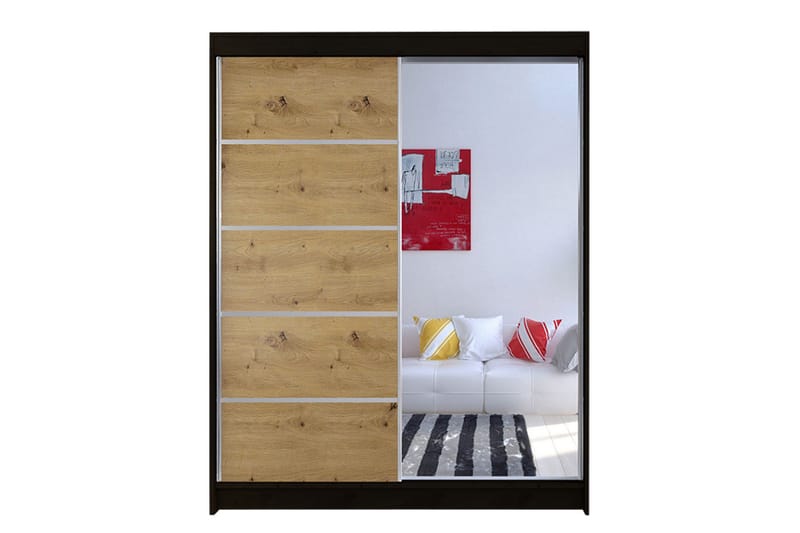 Pickering Garderobeskap 150 cm i Lyst Tre - Svart|Hvit|Brun - Oppbevaring - Klesoppbevaring - Garderober & garderobesystem