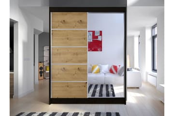 Pickering Garderobeskap 150 cm i Lyst Tre - Svart|Hvit|Brun - Oppbevaring - Klesoppbevaring - Garderober & garderobesystem
