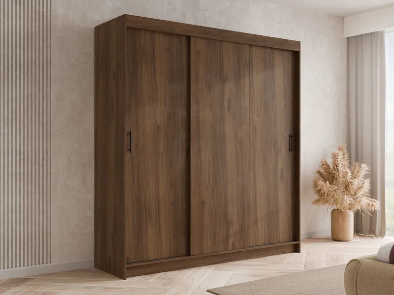 Piedras garderobe 200x215 cm - Brun - Oppbevaring - Klesoppbevaring - Garderober & garderobesystem - Garderobeskap & klesskap