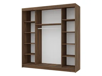 Piedras garderobe 200x215 cm - Brun - Oppbevaring - Klesoppbevaring - Garderober & garderobesystem - Garderobeskap & klesskap