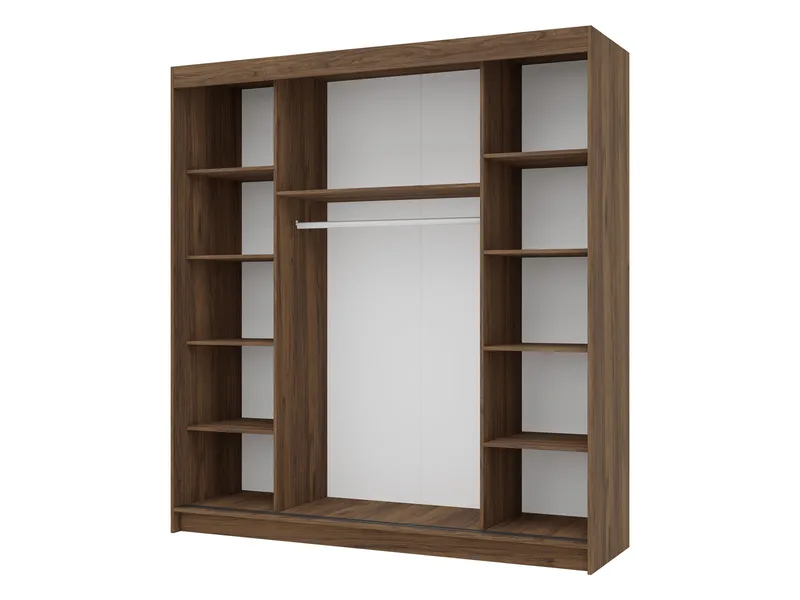 Piedras garderobe 200x215 cm - Brun - Oppbevaring - Klesoppbevaring - Garderober & garderobesystem - Garderobeskap & klesskap