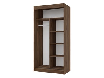 Piedras garderobe med speil 100x200 cm - Brun - Oppbevaring - Klesoppbevaring - Garderober & garderobesystem