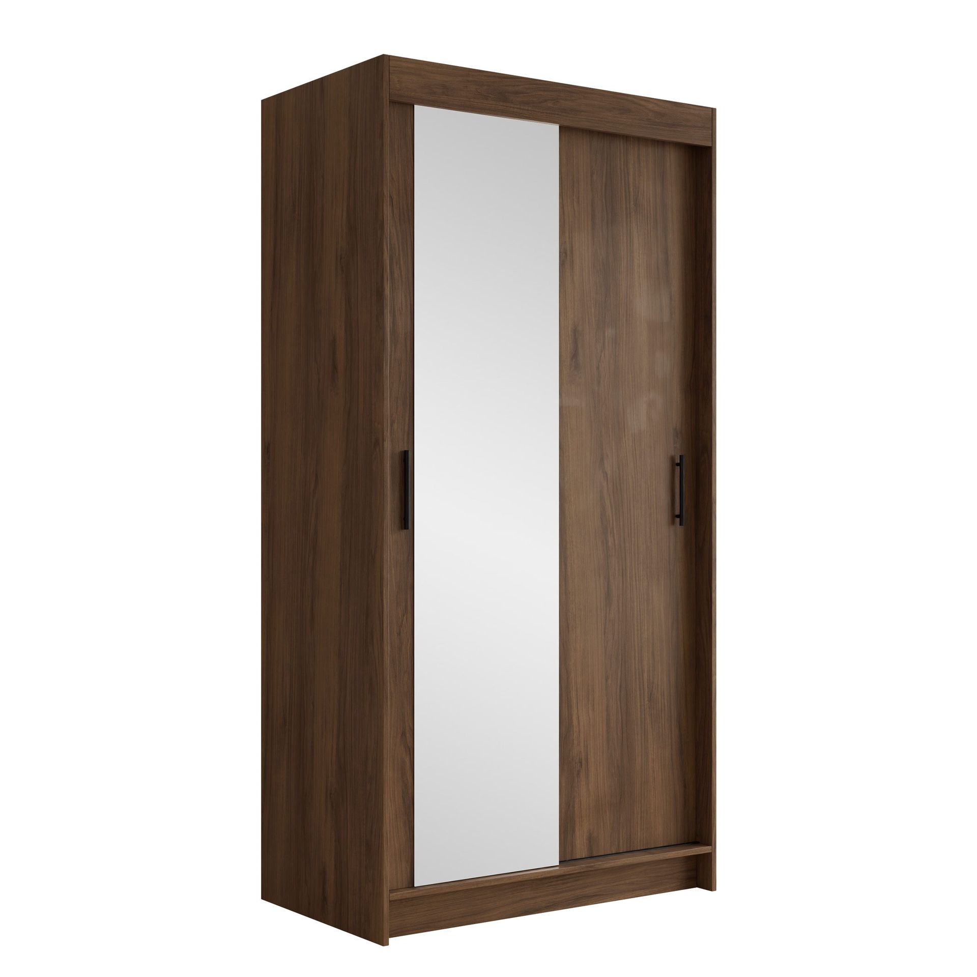 Piedras garderobe med speil 100x200 cm - Brun