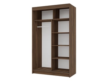 Piedras garderobe med speil 120x200 cm - Brun - Oppbevaring - Klesoppbevaring - Garderober & garderobesystem