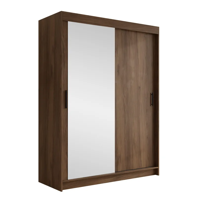 Piedras garderobe med speil 150x200 cm, Brun