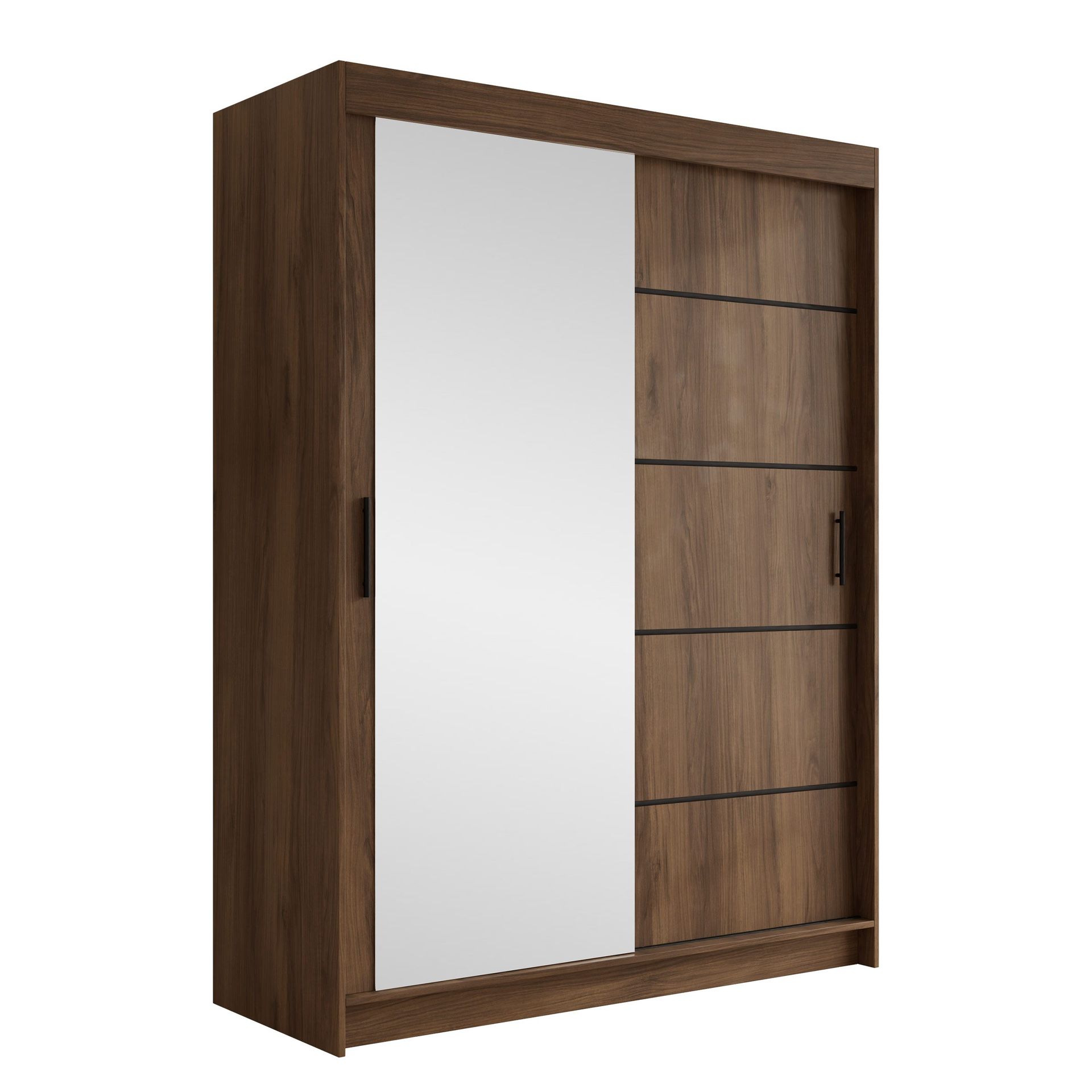 Piedras garderobe med speil 150x200 cm - Brun