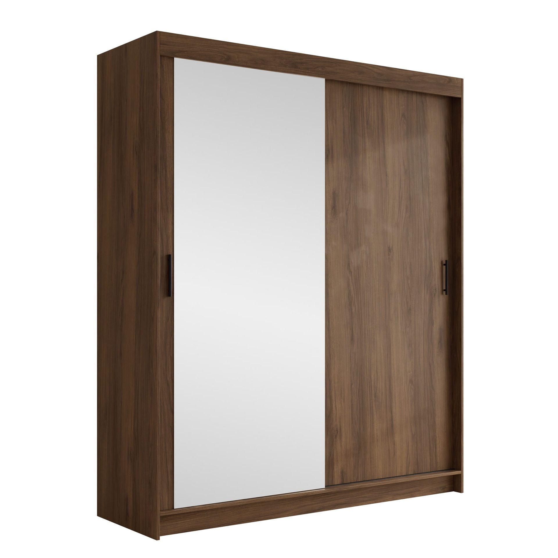 Piedras garderobe med speil 180x215 cm - Brun