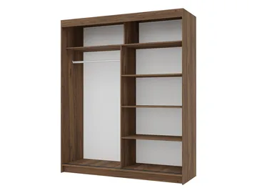 Piedras garderobe med speil 180x215 cm - Brun - Oppbevaring - Klesoppbevaring - Garderober & garderobesystem