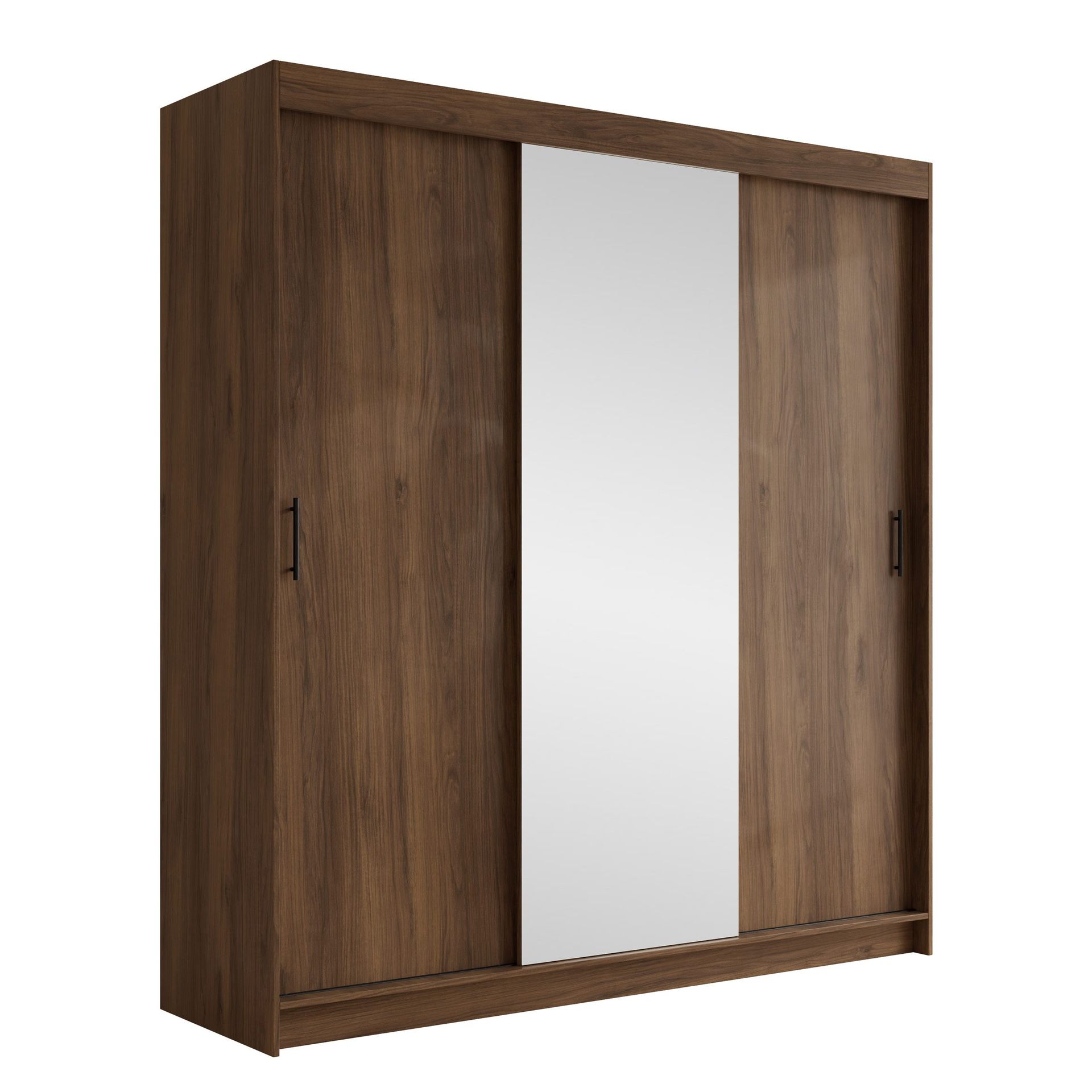Piedras garderobe med speil 200x215 cm - Brun
