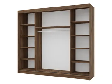 Piedras garderobe med speil 250x215 cm - Brun - Oppbevaring - Klesoppbevaring - Garderober & garderobesystem