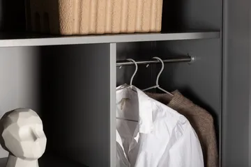 Piring Garderobe 85x45x183 cm - Lys grå - Oppbevaring - Klesoppbevaring - Garderober & garderobesystem - Garderobeskap & klesskap