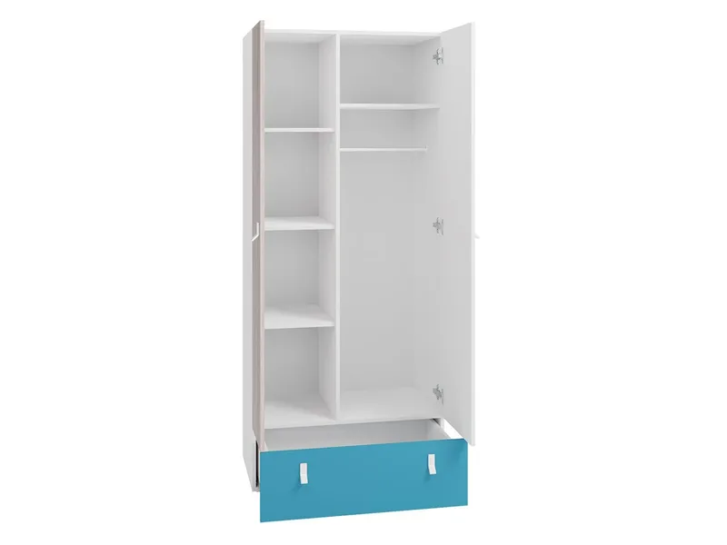 Planeta Garderobeskap med Oppbevaring 80 cm i Metall - Svart - Oppbevaring - Klesoppbevaring - Garderober & garderobesystem