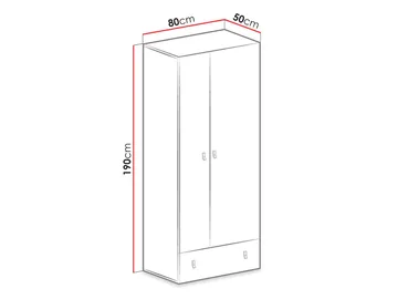 Planeta Garderobeskap med Oppbevaring 80 cm i Metall - Svart - Oppbevaring - Klesoppbevaring - Garderober & garderobesystem
