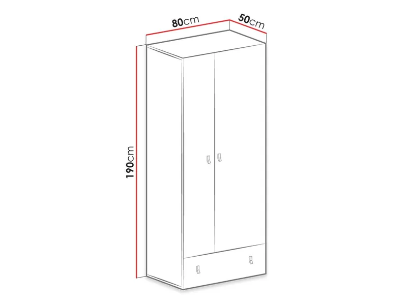 Planeta Garderobeskap med Oppbevaring 80 cm i Metall - Svart - Oppbevaring - Klesoppbevaring - Garderober & garderobesystem