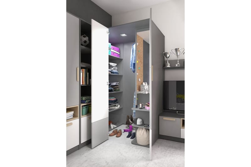 Pok Garderobe 130x93x193 cm - Oppbevaring - Klesoppbevaring - Garderober & garderobesystem
