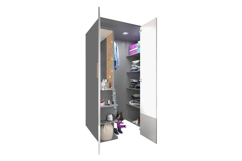 Pok Garderobe 130x93x193 cm - Oppbevaring - Klesoppbevaring - Garderober & garderobesystem