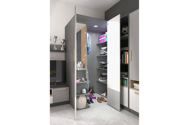 Pok Garderobe 130x93x193 cm - Oppbevaring - Klesoppbevaring - Garderober & garderobesystem