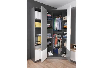 Pok Garderobe 95x95x193 cm - Oppbevaring - Klesoppbevaring - Garderober & garderobesystem - Hjørnegarderobe