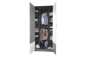 Pok Garderobe 95x95x193 cm - Oppbevaring - Klesoppbevaring - Garderober & garderobesystem - Hjørnegarderobe