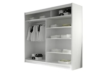 Prag Garderob 180x57x215 cm Scandinavian Choice Black - Oppbevaring - Klesoppbevaring - Garderober & garderobesystem
