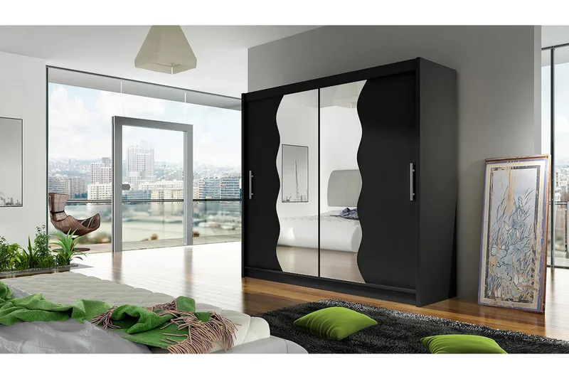 Prag Garderob 180x57x215 cm Scandinavian Choice Black - Oppbevaring - Klesoppbevaring - Garderober & garderobesystem