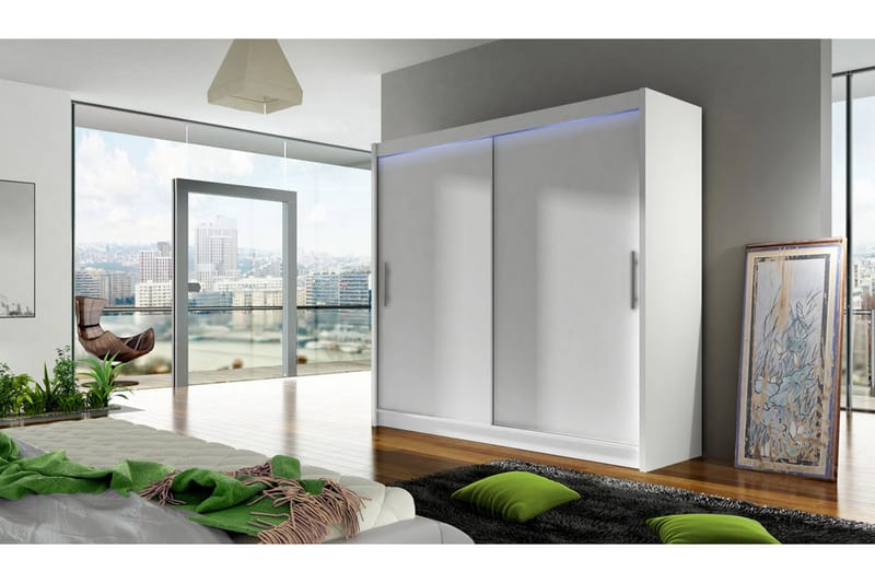 Prag Garderobe 180x215 cm - Hvit - Oppbevaring - Klesoppbevaring - Garderober & garderobesystem