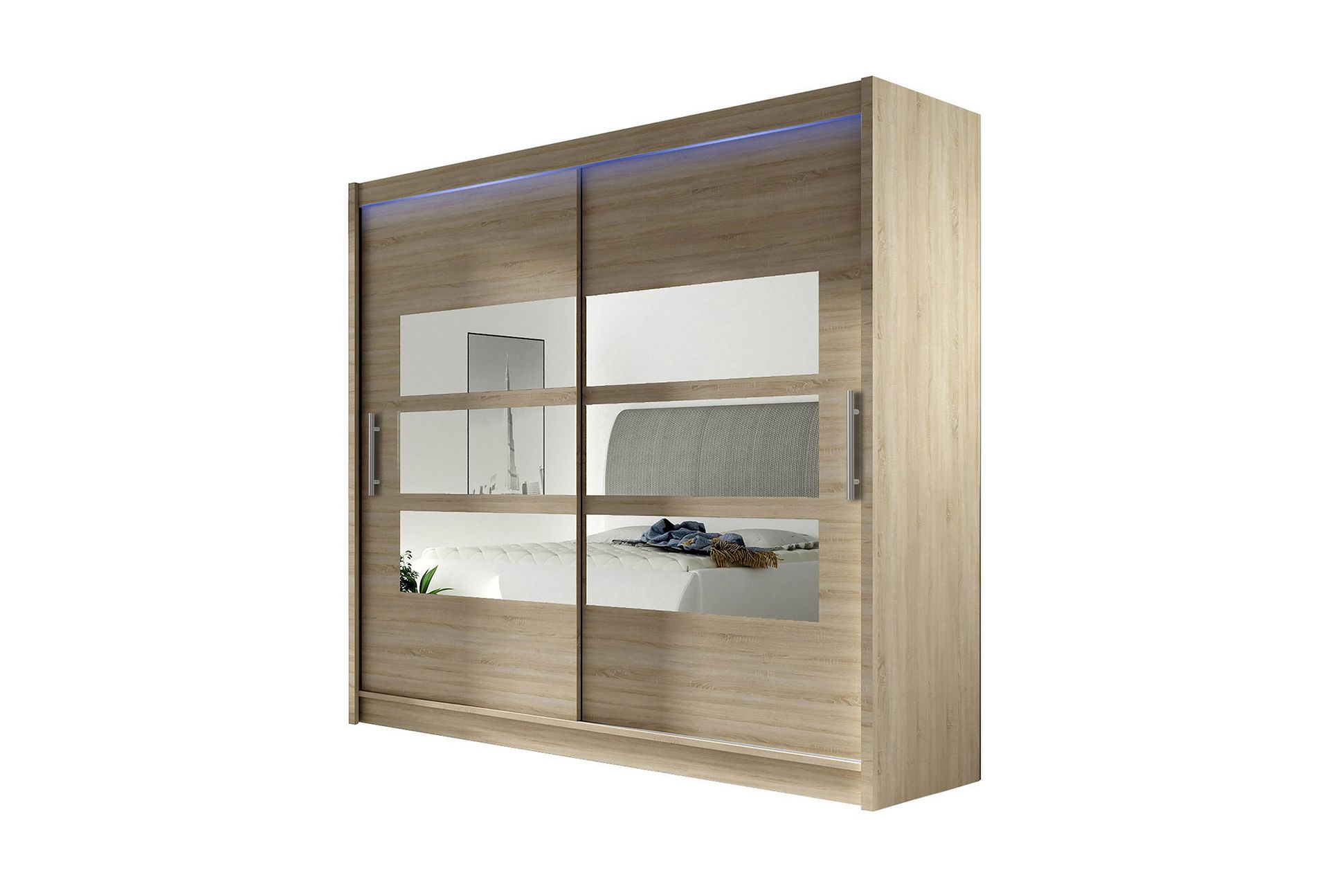 Prag Garderobe 180x57x215 cm - Beige - Oppbevaring - Klesoppbevaring - Garderober & garderobesystem