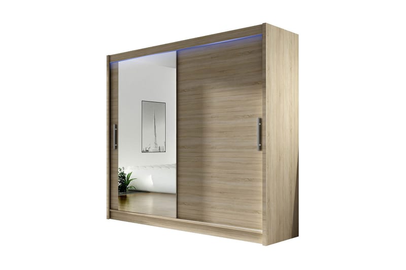 Prag Garderobe 180x57x215 cm, Beige