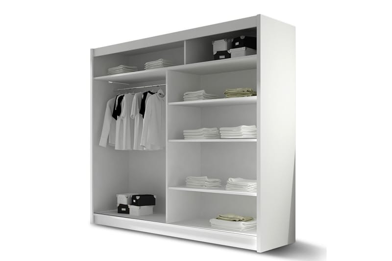 Prag Garderobe 180x57x215 cm - Beige - Oppbevaring - Klesoppbevaring - Garderober & garderobesystem