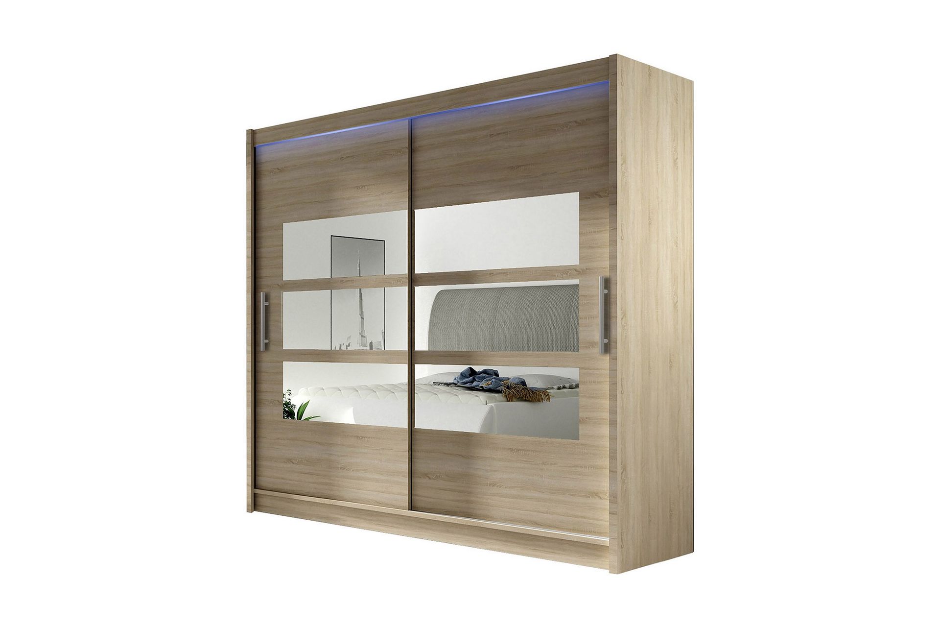 Prag Garderobe 180x57x215 cm - Beige