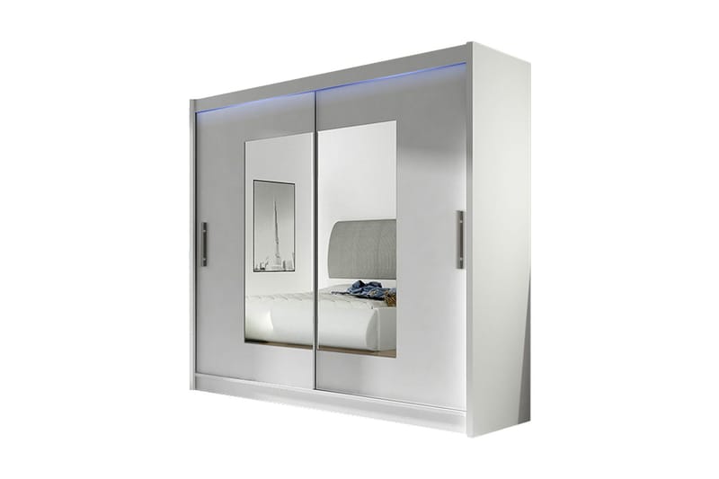 Prag Garderobe 180x57x215 cm, Hvit