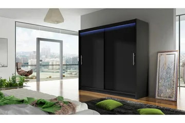 Prag Garderobe 180x57x215 cm - Hvit - Oppbevaring - Klesoppbevaring - Garderober & garderobesystem