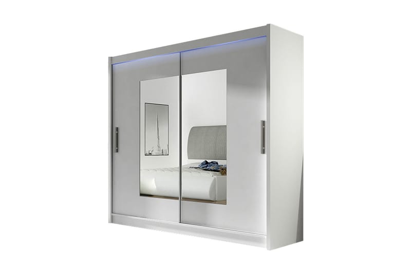 Prag Garderobe 180x57x215 cm - Hvit - Oppbevaring - Klesoppbevaring - Garderober & garderobesystem