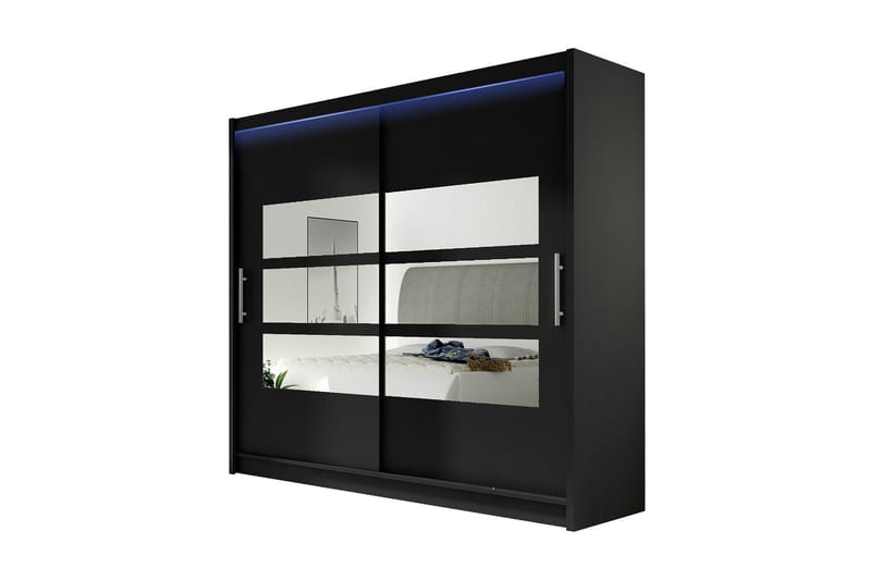 Prag Garderobe 180x57x215 cm - Hvit - Oppbevaring - Klesoppbevaring - Garderober & garderobesystem