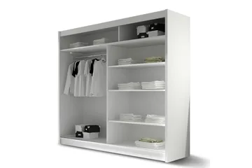 Prag Garderobe Skyvedører med Speil - Svart - Oppbevaring - Klesoppbevaring - Garderober & garderobesystem