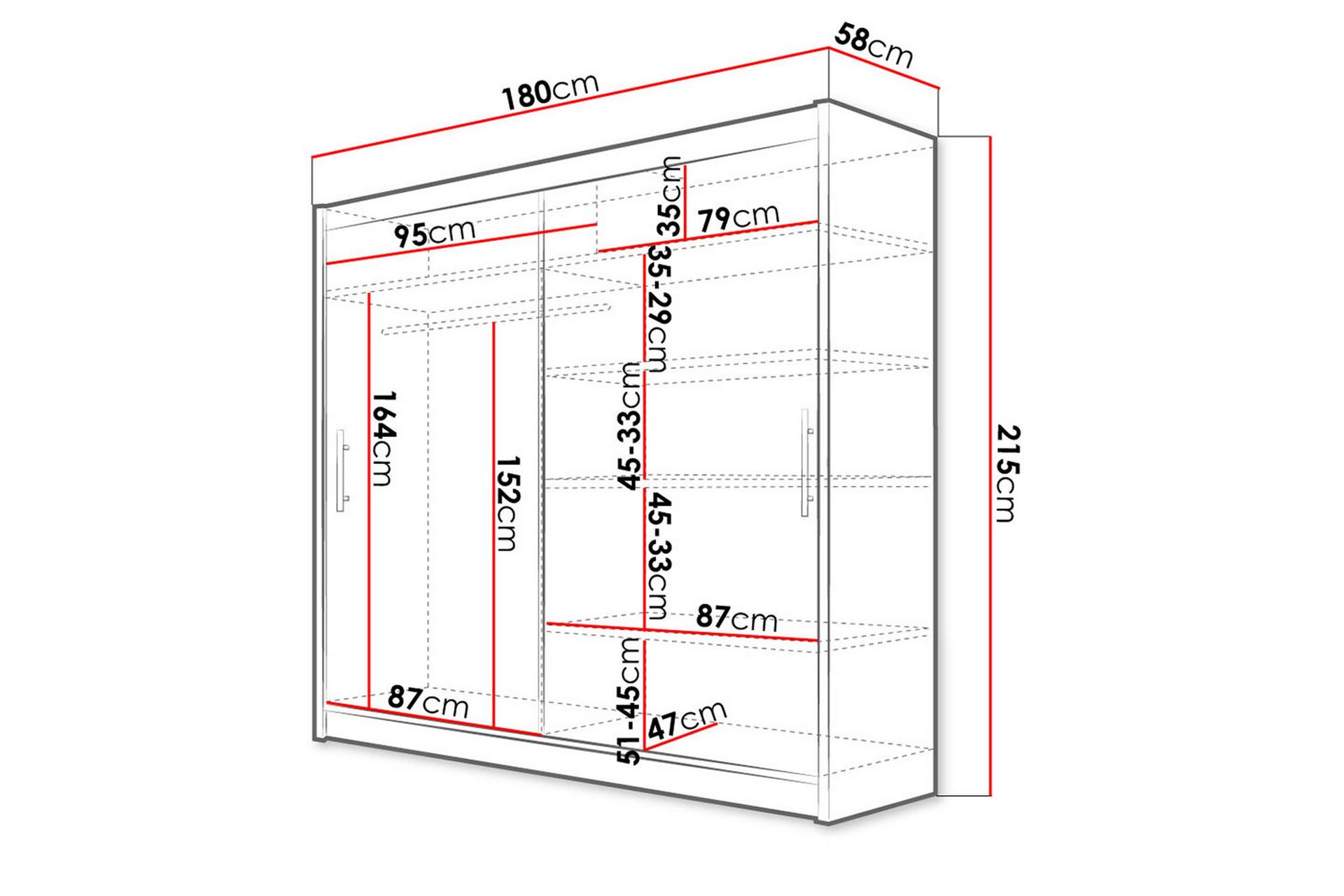 Prag Garderobe Skyvedører - Svart - Oppbevaring - Klesoppbevaring - Garderober & garderobesystem