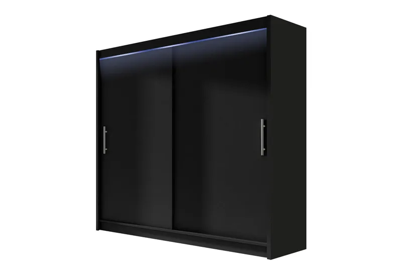 Prag Garderobeskap 180x215 cm, Svart