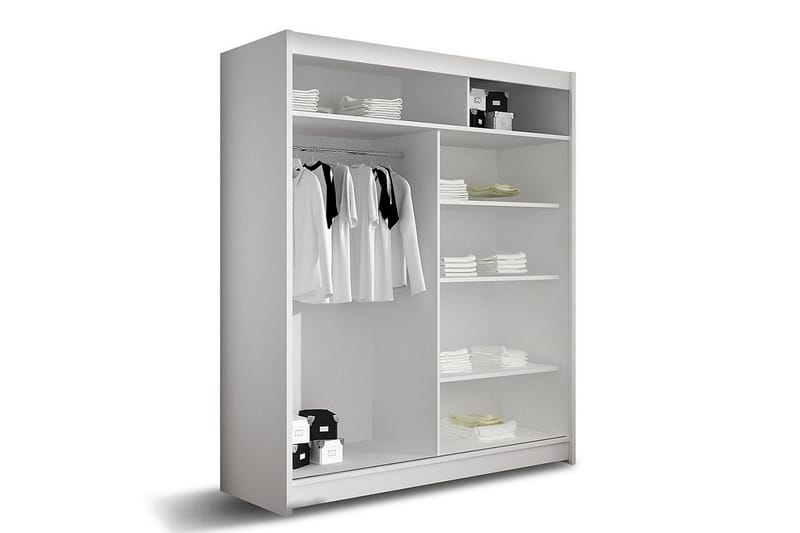 Presto Garderobe 150 cm i Malt Tre - Svart - Oppbevaring - Klesoppbevaring - Garderober & garderobesystem